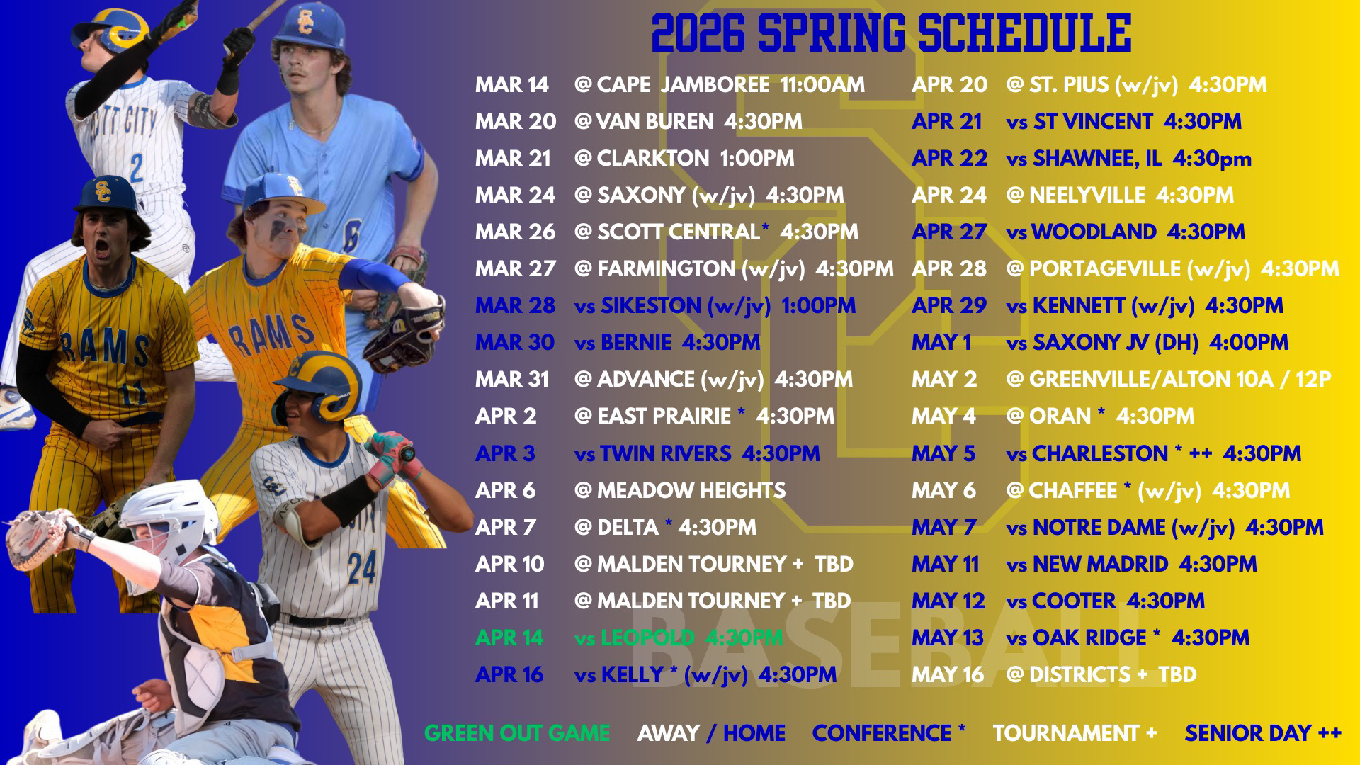 2026 Spring Schedule